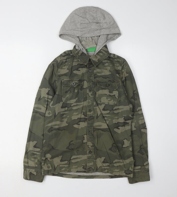 Mountain Warehouse Boys' Camo Hoodie Jacket 11-12Y