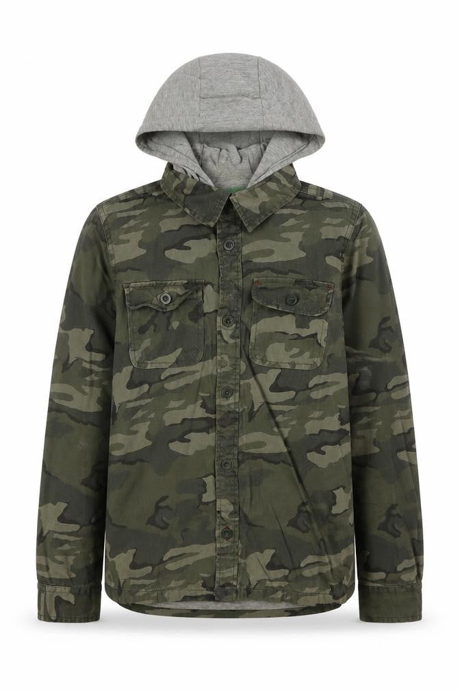 Mountain Warehouse Boys' Camo Hoodie Jacket 11-12Y