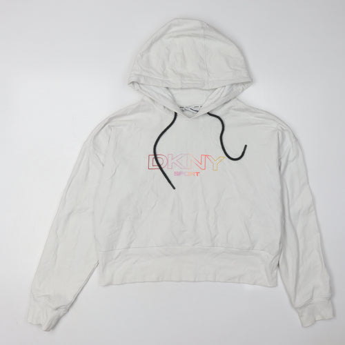 DKNY Sport Women's White Pullover Hoodie M