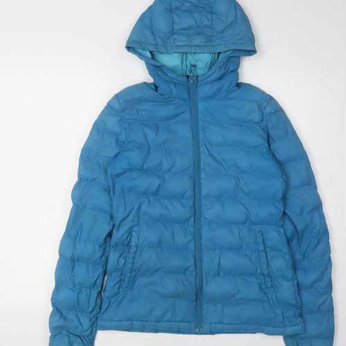 Mountain Warehouse Women's Blue Puffer Jacket UK 8