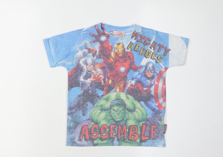 Marvel Avengers Boys Blue T-Shirt, Size 3-4 Years