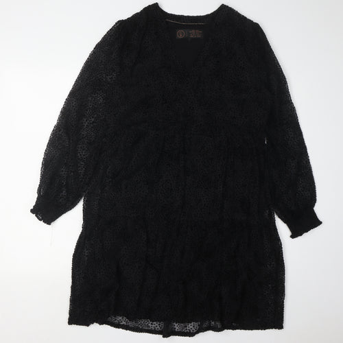 Fat Face Women’s Black Animal Print Dress Size 10