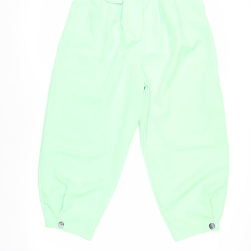 New Favori Women's Green Pleated Trousers Medium