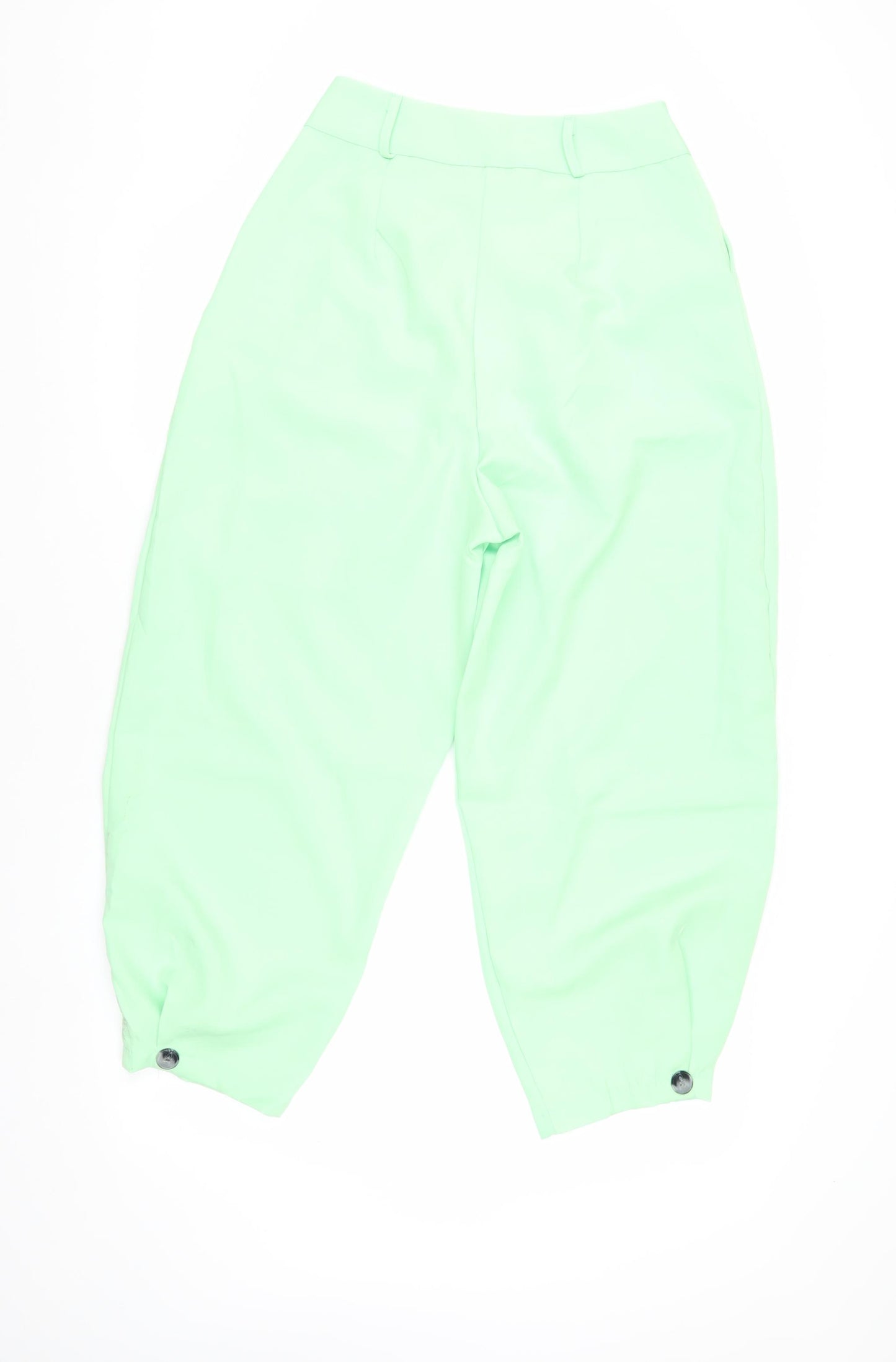 New Favori Women's Green Pleated Trousers Medium
