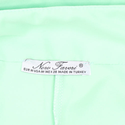 New Favori Women's Green Pleated Trousers Medium