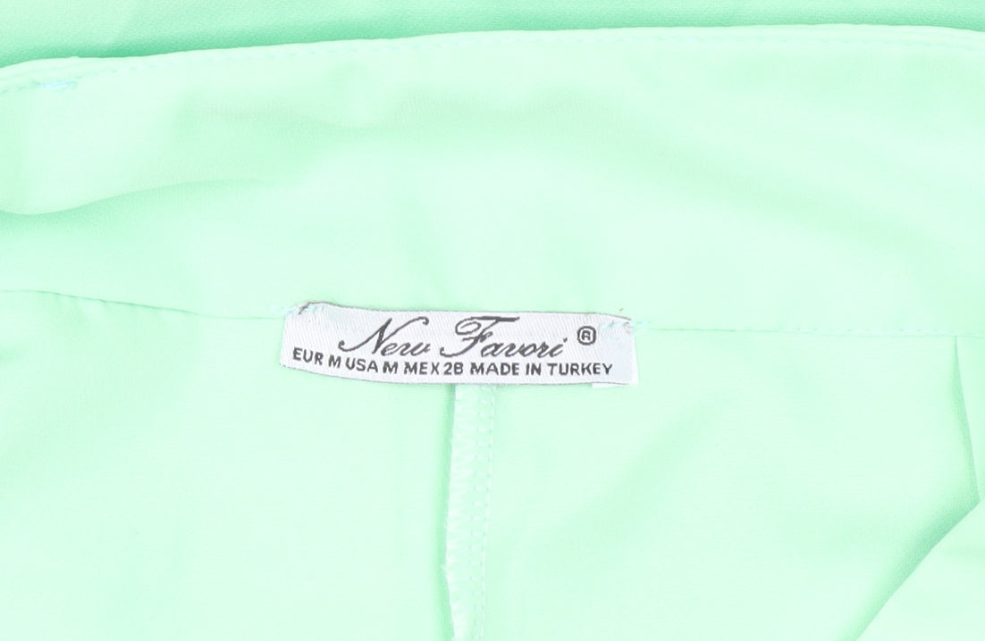 New Favori Women's Green Pleated Trousers Medium