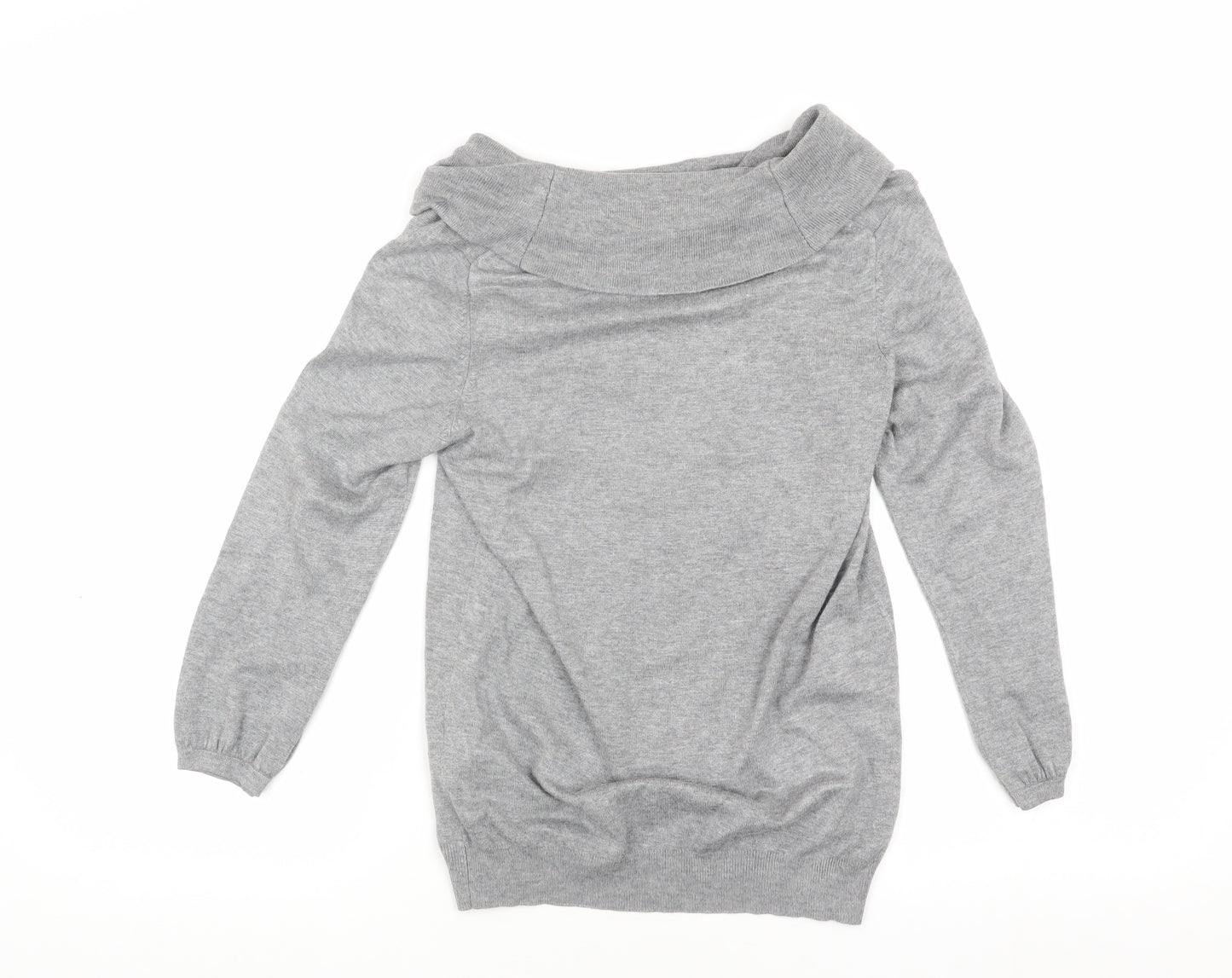 Marks and Spencer Women's Grey Cowl Neck Pullover Jumper