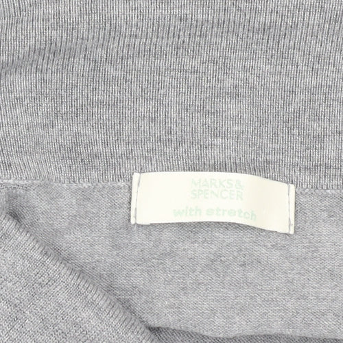 Marks and Spencer Women's Grey Cowl Neck Pullover Jumper