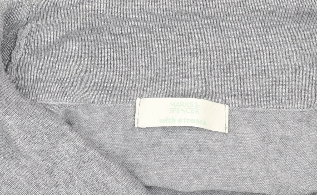 Marks and Spencer Women's Grey Cowl Neck Pullover Jumper