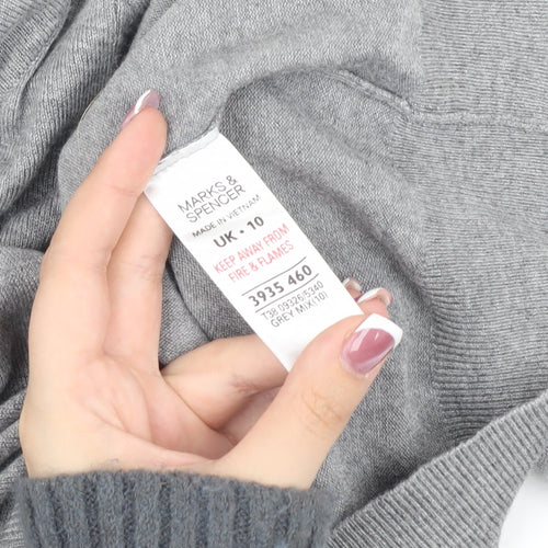 Marks and Spencer Women's Grey Cowl Neck Pullover Jumper