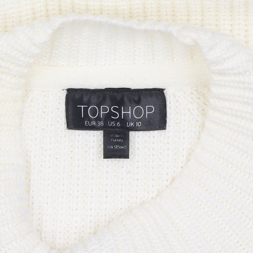 Topshop Women Ivory Pullover Jumper Size 10