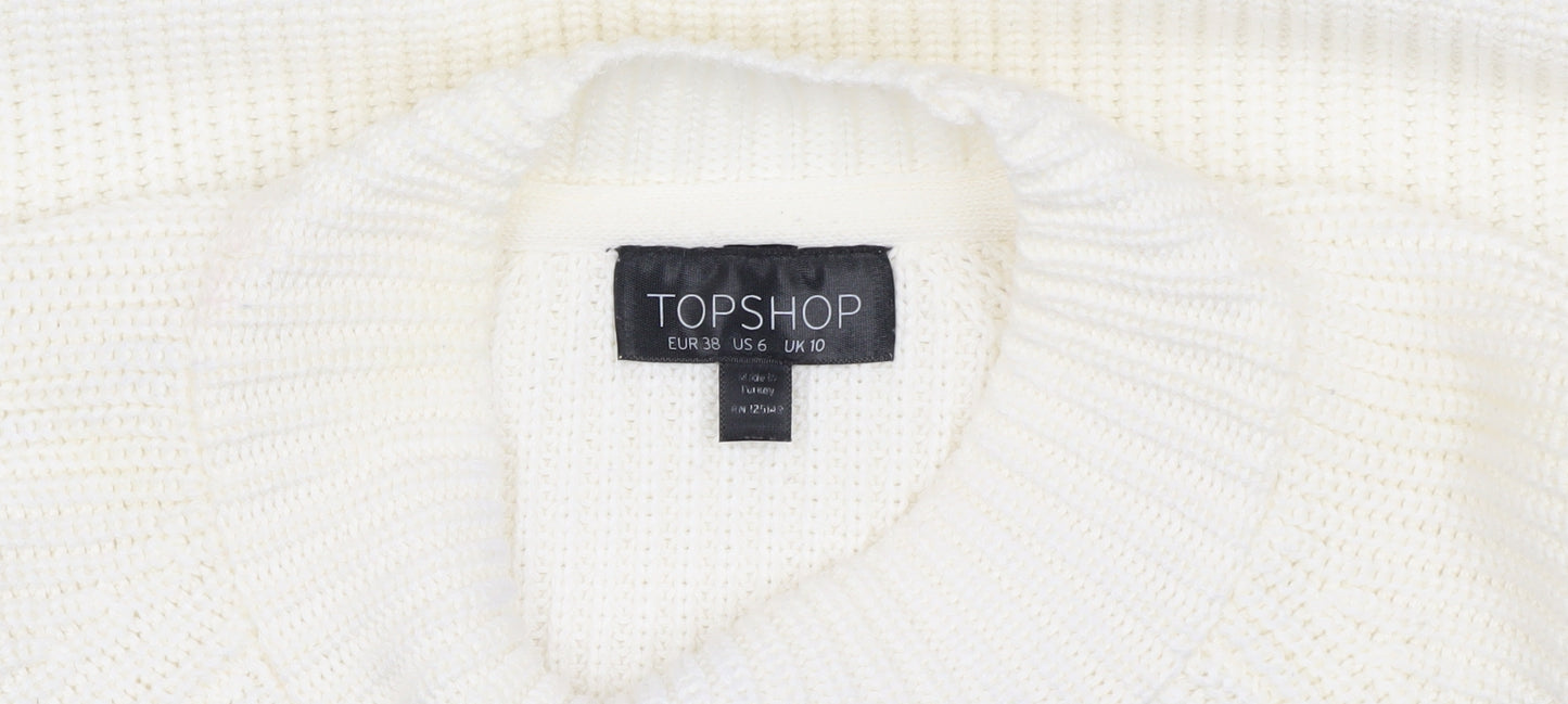 Topshop Women Ivory Pullover Jumper Size 10