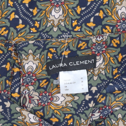 Laura Clement Geometric Women's 3/4 Sleeve Shift Dress, Size 12
