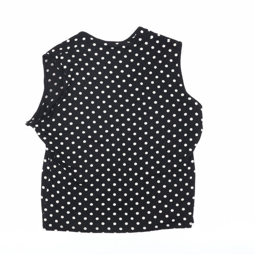 Marks and Spencer Women's Black Polka Dot Tank Top