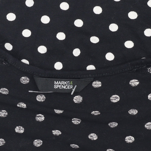 Marks and Spencer Women's Black Polka Dot Tank Top