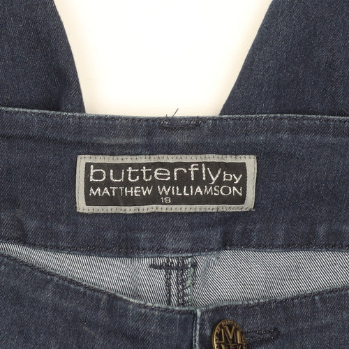 Butterfly by Matthew Williamson Women's Blue Skinny Jeans