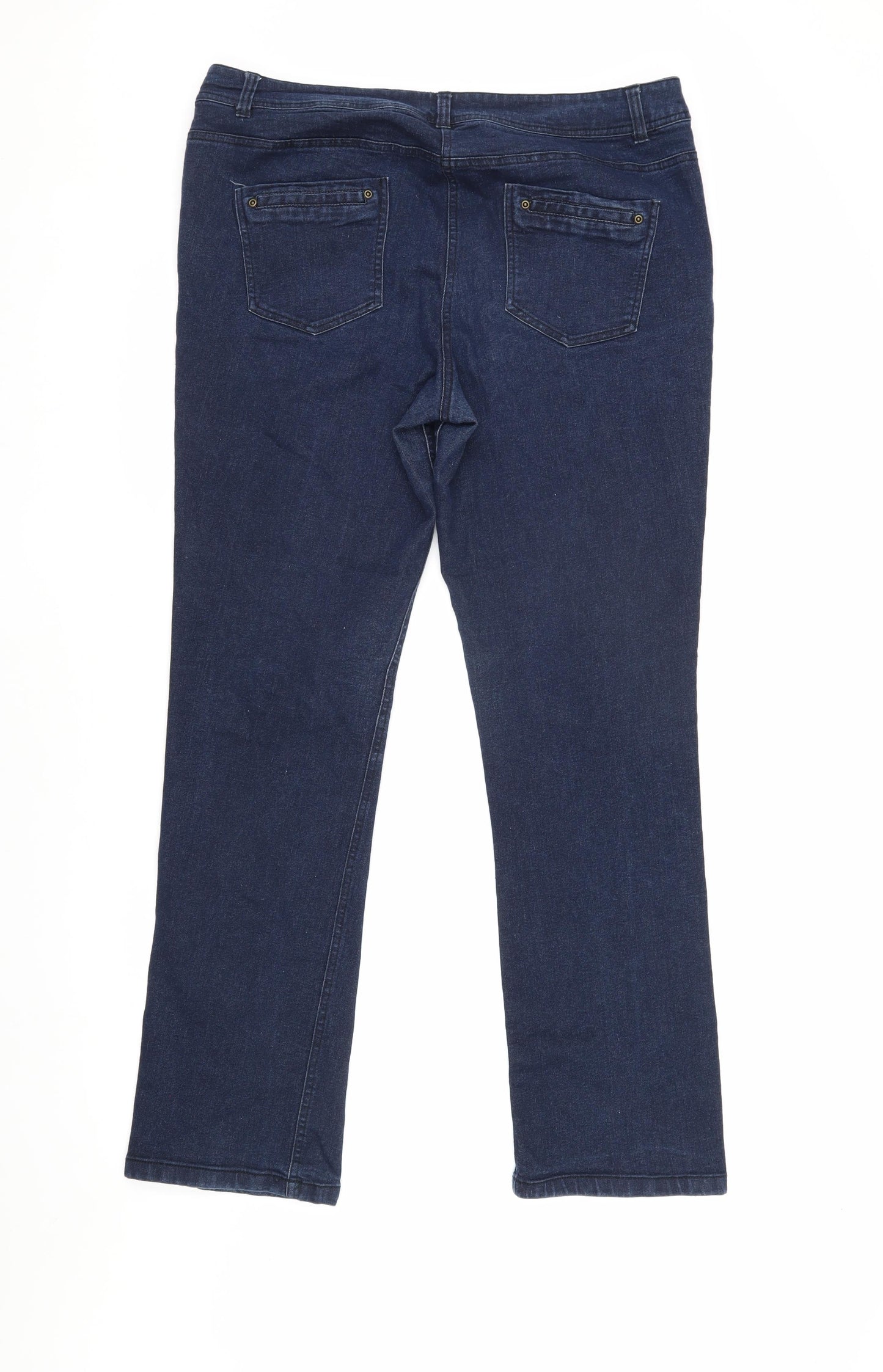 M&Co Women's Blue Regular Fit Jeans Size 16