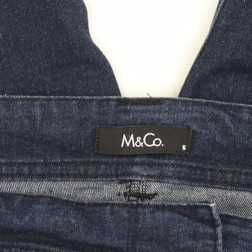 M&Co Women's Blue Regular Fit Jeans Size 16