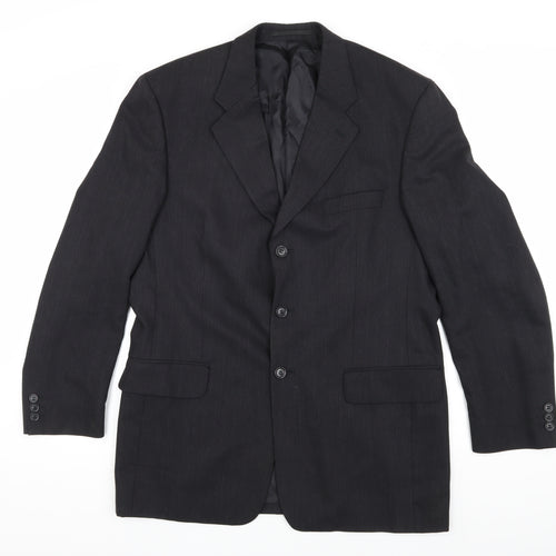 Pierre Cardin Men's Black Wool Blazer, 40R, Formal
