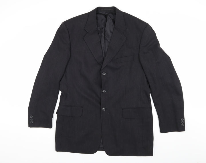 Pierre Cardin Men's Black Wool Blazer, 40R, Formal