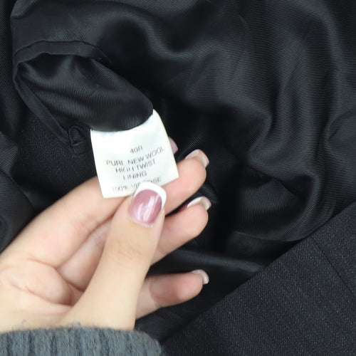 Pierre Cardin Men's Black Wool Blazer, 40R, Formal