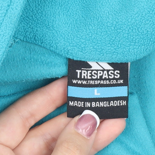 Trespass Unisex Kids Blue Zip Fleece Sweatshirt Size L
