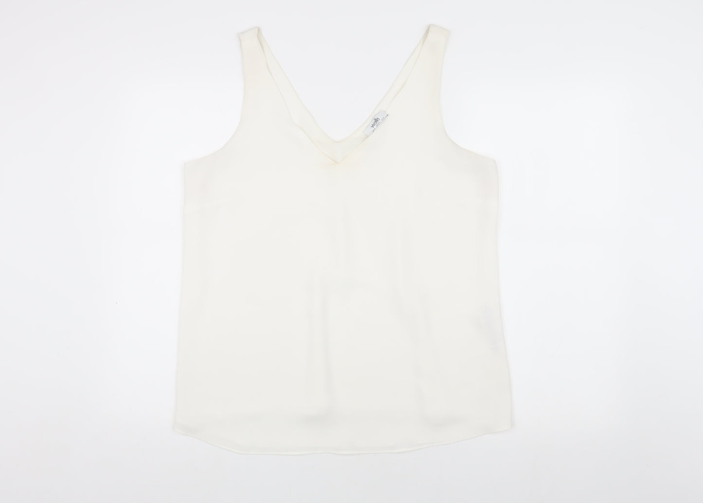 Wallis Ivory Camisole Wide Strap Tank Top - Size 14