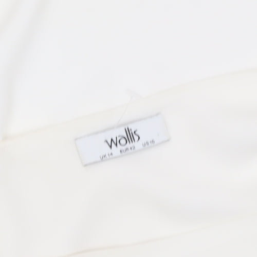 Wallis Ivory Camisole Wide Strap Tank Top - Size 14