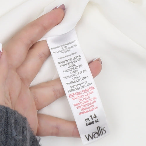 Wallis Ivory Camisole Wide Strap Tank Top - Size 14