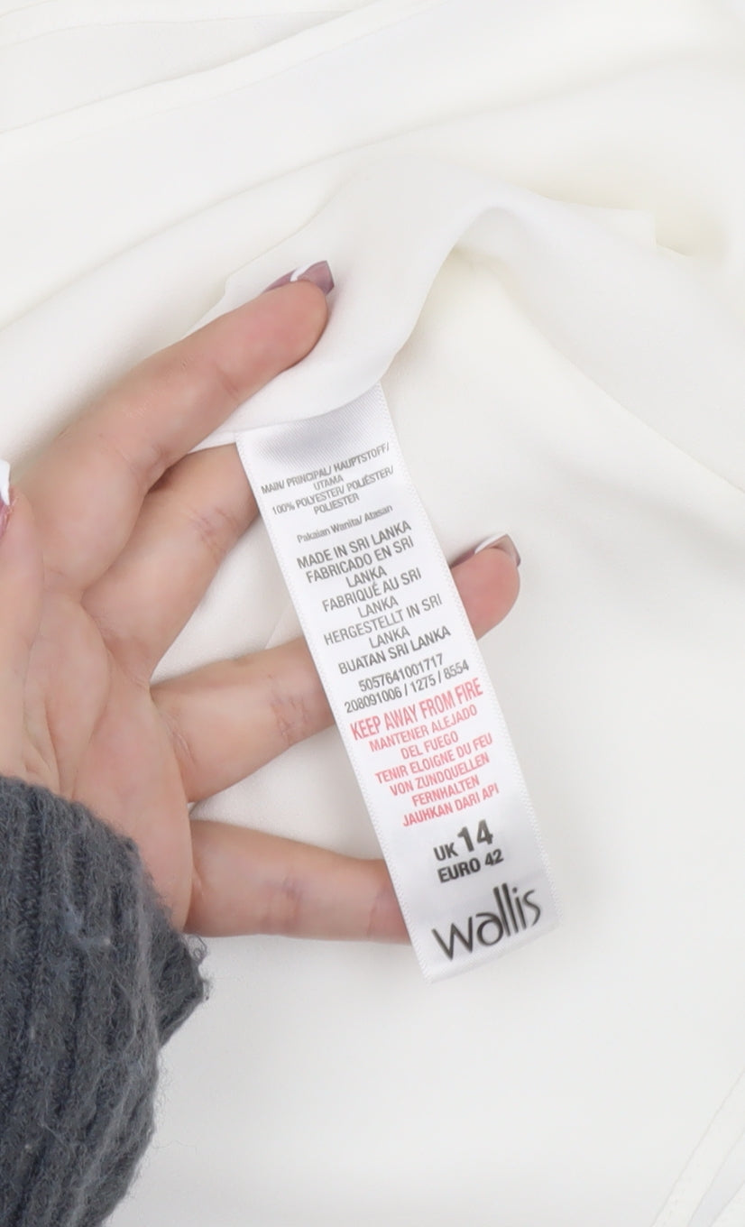 Wallis Ivory Camisole Wide Strap Tank Top - Size 14