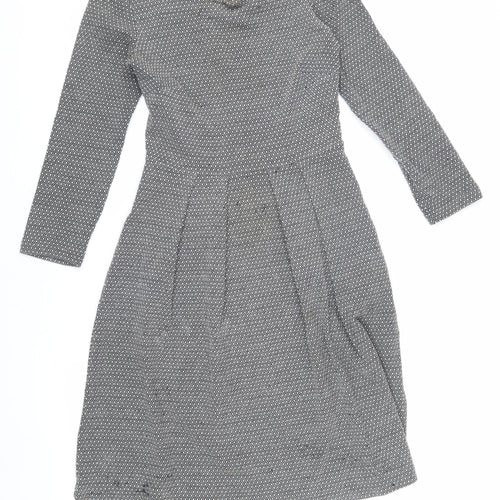 Hobbs Womens Grey Fit & Flare Dress Size 8