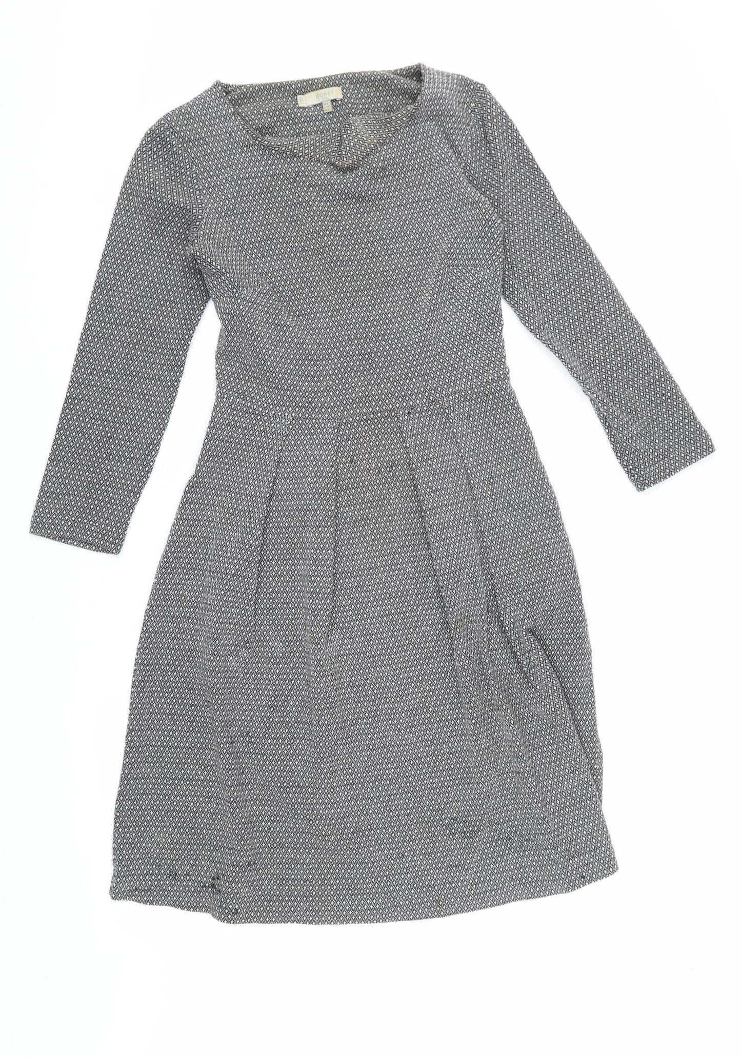 Hobbs Womens Grey Fit & Flare Dress Size 8