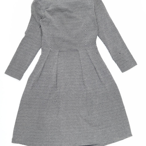 Hobbs Womens Grey Fit & Flare Dress Size 8