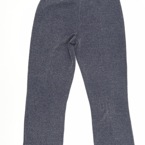 Bonmarché Women's Blue Herringbone Trousers Size 10