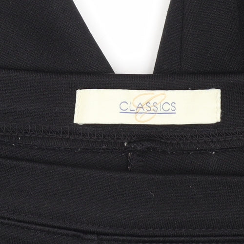 Classics Women's Black Regular Fit Trousers Size 14