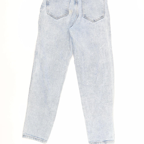 Stradivarius Women's Blue Mom Jeans Size 8 Slim Fit