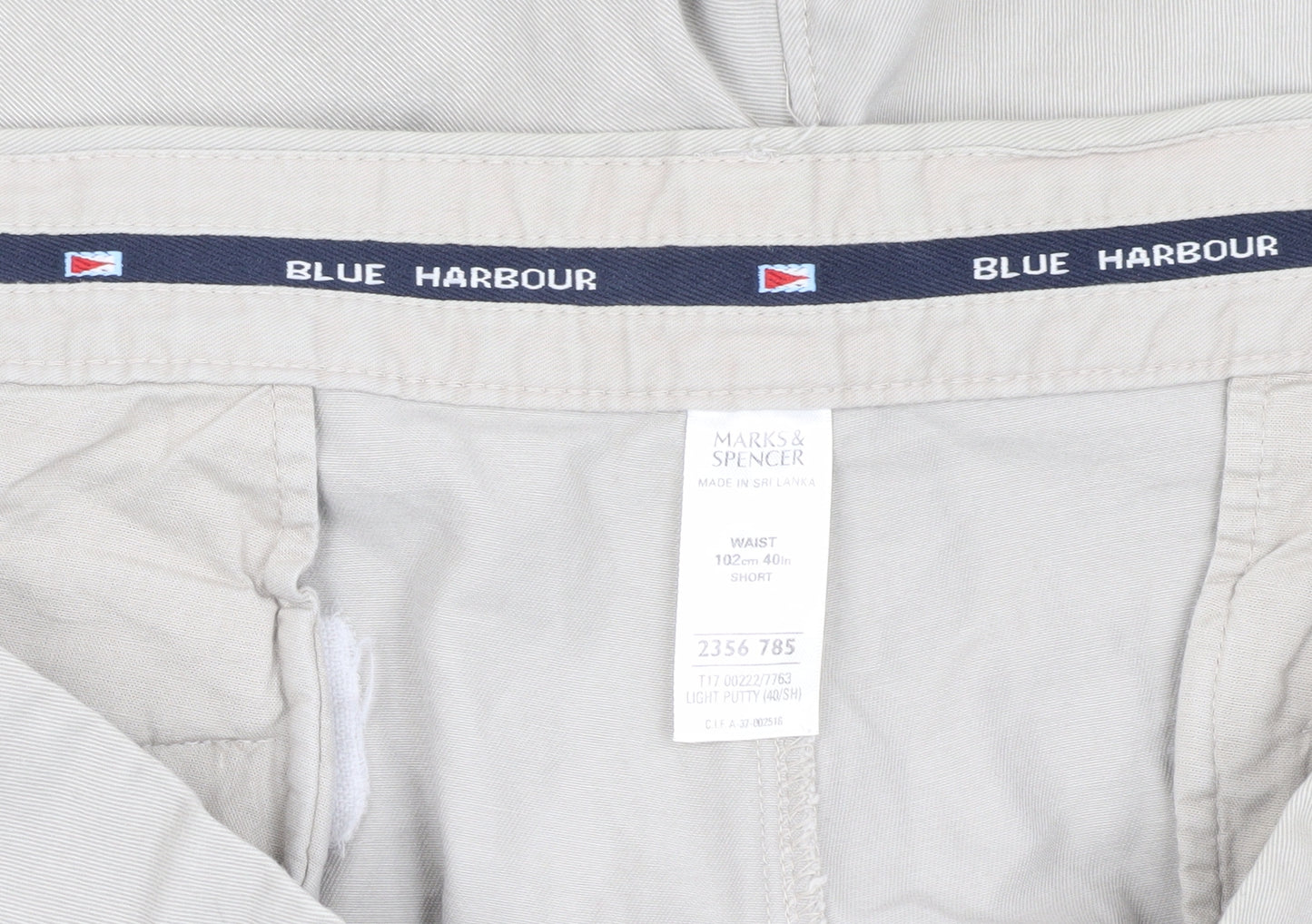 Marks and Spencer Men's Beige Chino Shorts L