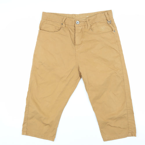 Soviet Men's Beige Chino Shorts - Size S