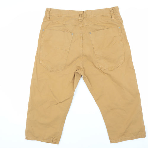Soviet Men's Beige Chino Shorts - Size S