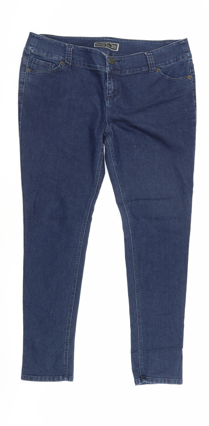Butterfly by Matthew Williamson Women's Blue Jeans, Size 18