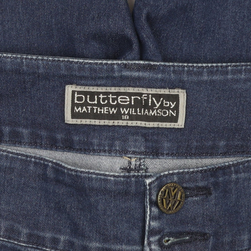Butterfly by Matthew Williamson Women's Blue Jeans, Size 18
