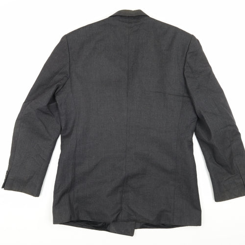 Pin Stripe Grey Men's Blazer 40 Regular Wool Blend