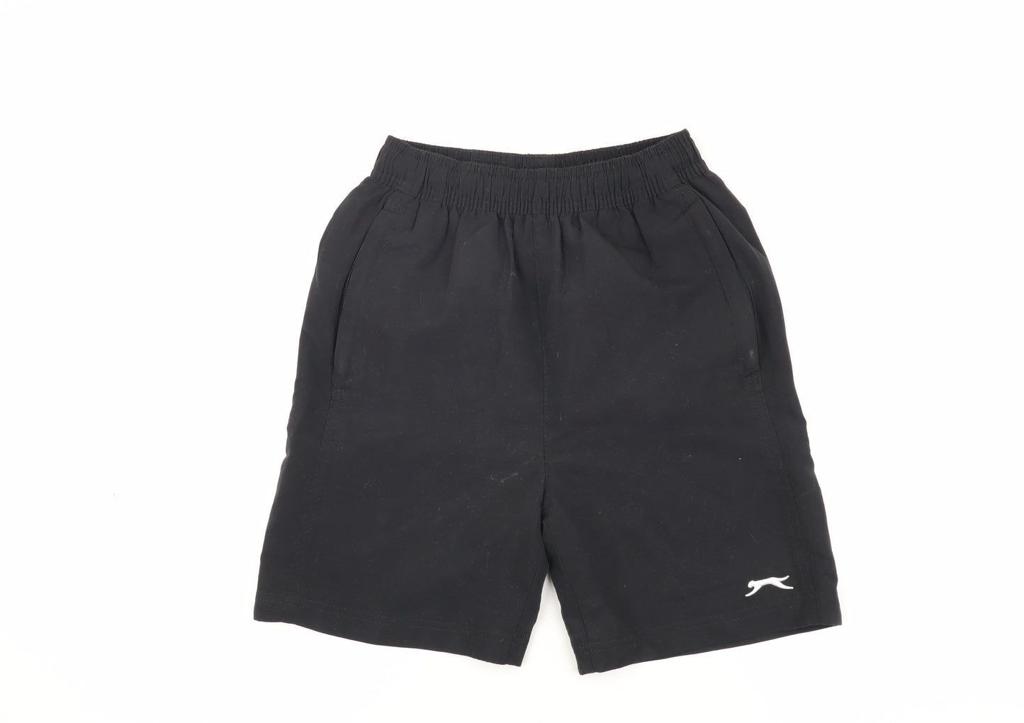 Slazenger Boys Black Athletic Shorts 11-12 Yrs Gym Running
