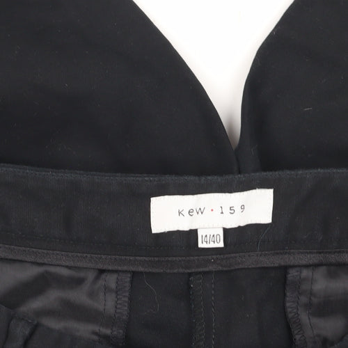 Kew 159 Women's Black Trousers, Size 14, Straight Leg