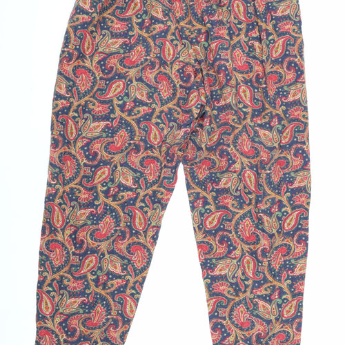 Laura Ashley Women's Multicoloured Paisley Trousers XL