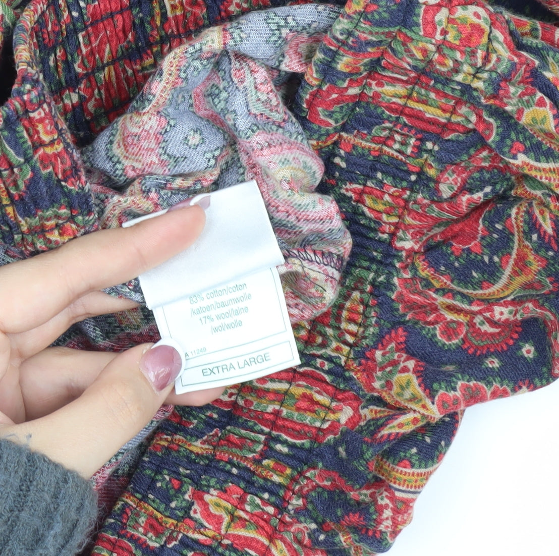 Laura Ashley Women's Multicoloured Paisley Trousers XL