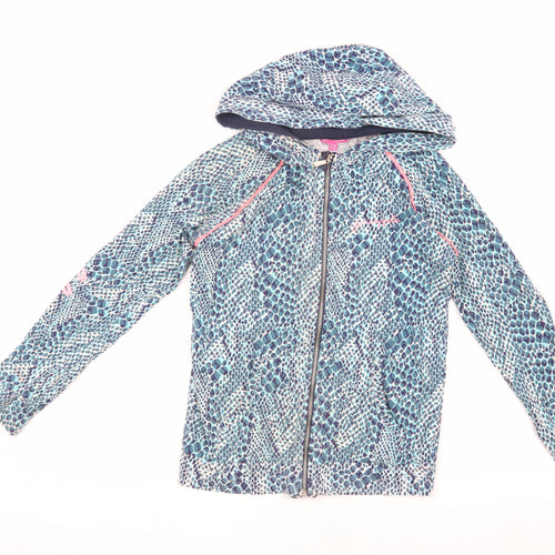 Pineapple Girls Blue Hooded Animal Print Jacket 11-12 Years