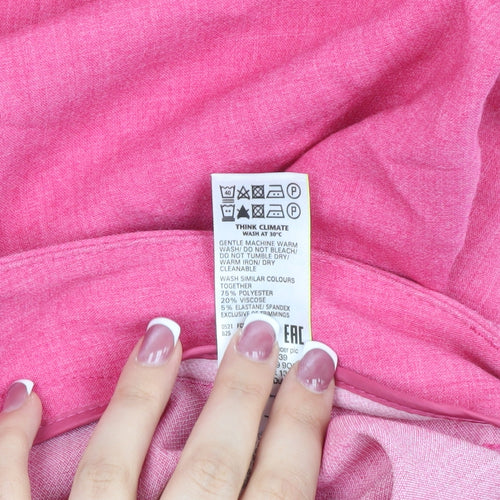 Marks and Spencer Pink Women's Trousers Size 16