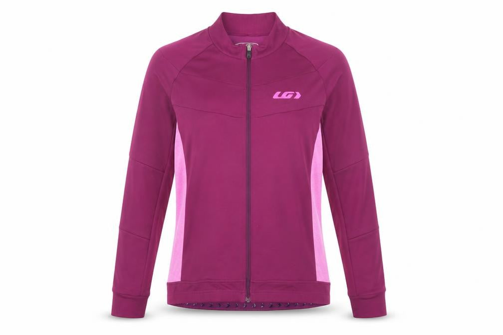 Front view of Louis Garneau Women's Purple Cycling Jacket M