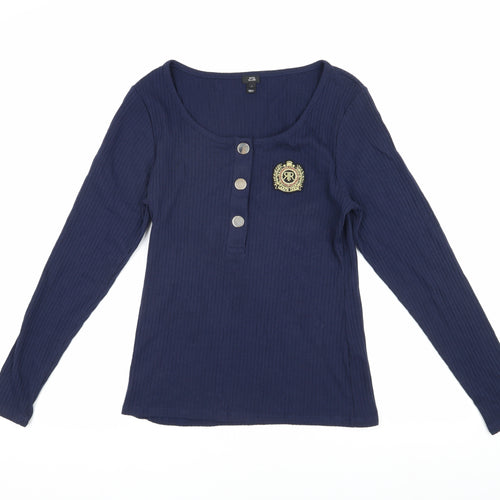 River Island Women’s Blue Long Sleeve T-Shirt, Size 16